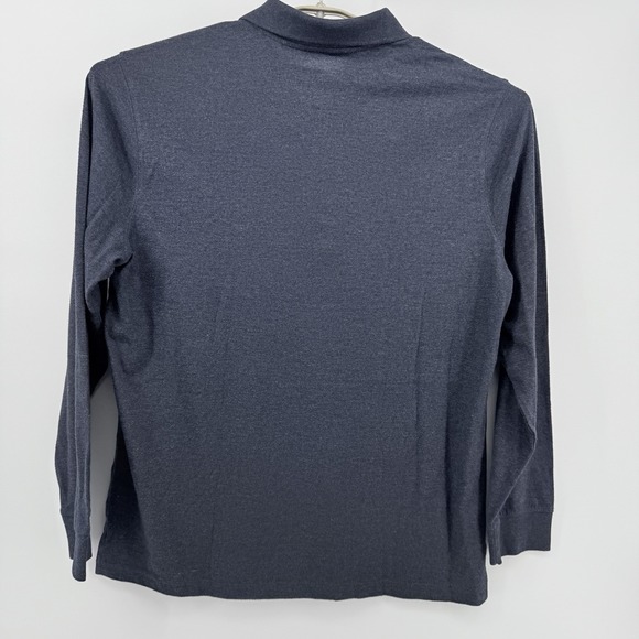 Saddlebred Men's Large Long Sleeve Polo Shirt Dark Blue Casual Classic comfort - Picture 3 of 9